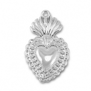 Ciondoli di metallo cuore argento