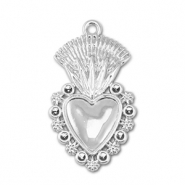 Ciondoli di metallo cuore argento