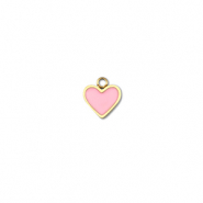 Ciondoli in acciaio inossidabile cuore oro-rosa