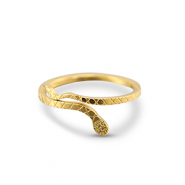 Anelli in acciaio inossidabile serpente oro
