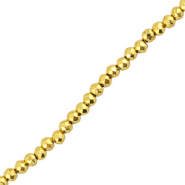 Perline sfaccettate 2mm tonda oro metallico