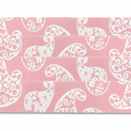 Set di 4 bandane rosa chiaro-bianco