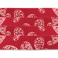 Set di 4 bandane rosso-bianco