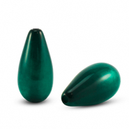 Perline Polaris Elements a forma di goccia Polmo verde eden scuro