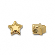 Perline in acciaio inossidabile stella oro