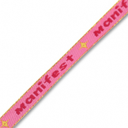 Nastro con testo "Manifest" rosa-rosso-oro