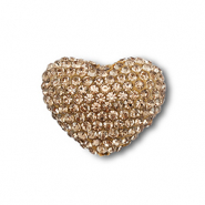 Perline in stile boh&eacute;mien cuore marrone taupe