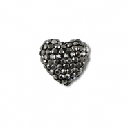 Perline in stile boh&eacute;mien cuore antracite