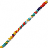 Perline di vetro romboide multicolore