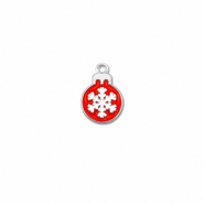 Ciondoli di metallo argento-rosso-bianco