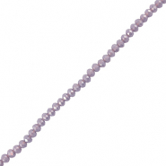 Perline sfaccettate 8x6mm rondella grigio lavanda