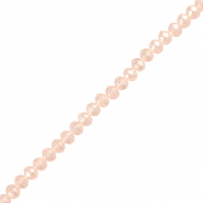 Perline sfaccettate 8x6mm rondella rosa chiaro