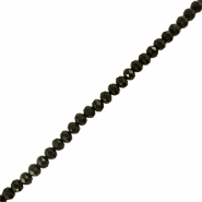 Perline sfaccettate 6x4mm rondella nero