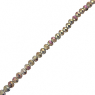 Perline sfaccettate 6x4mm rondella grigio