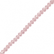 Perline sfaccettate 4x3mm rondella rosa chiaro