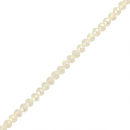 Perline sfaccettate 4x3mm rondella trasparente