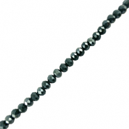 Perline sfaccettate 3x2mm rondella blu scuro