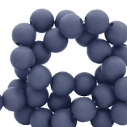 Perline in acrilico 8 mm blu denim