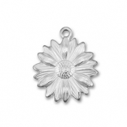 Ciondoli in acciaio inossidabile fiore argento