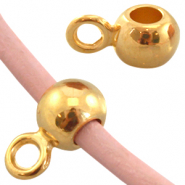 Pendenti di metallo DQ con 1 anellino (per pelle 2mm) oro (privo di nichel)