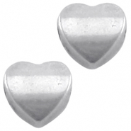Perline di metallo DQ 8mm cuore argento antico (privo di nichel)
