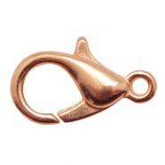 Componenti di metallo DQ chiusura moschettone 15mm oro rosa (privo di nichel)