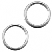 Anellino chiuso di metallo DQ 8x1.5mm argento antico (privo di nichel)