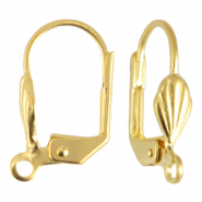 Monachelle tonde chiuse a molla di metallo DQ con decorazione oro (privo di nichel)