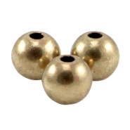 Perline di metallo DQ 3 mm tonda bronzo antico (privo di nichel)
