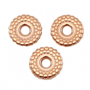 Perline di metallo DQ 8mm rondella con decorazione oro rosa (privo di nichel)