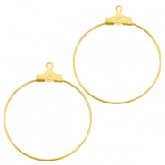 Componenti di metallo DQ orecchino a cerchio 30 mm oro (privo di nichel)