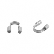 Componenti di metallo DQ salvafilo 5 mm (&Oslash;0,69 mm) argento antico (privo di nichel)