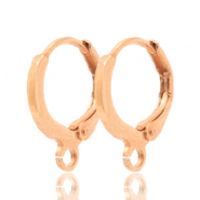 Componenti di metallo DQ monachelle tonde chiuse a molla con anellino oro rosa (privo di nichel)