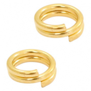Anellino bris&eacute; di metallo DQ 5mm oro (privo di nichel)