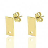 Perno di metallo DQ rettangolo 6x12 mm oro (privo di nichel)