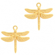 Ciondoli di metallo DQ libellula oro (privo di nichel)