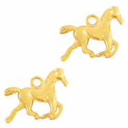 Ciondoli di metallo DQ cavallo oro (privo di nichel)