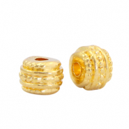 Perline di metallo DQ con decoro oro (privo di nichel)