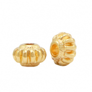 Perline di metallo DQ con decoro oro (privo di nichel)