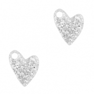 Ciondoli Plexx cuore glitterato argento