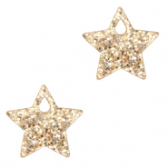 Ciondoli Plexx stella glitterato rosa pesca