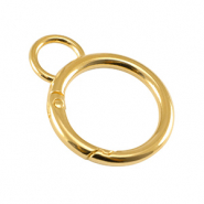 Componenti di metallo DQ portachiavi 28mm con anellino oro (privo di nichel)