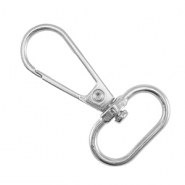 Componenti di metallo DQ portachiavi 45mm argento antico (privo di nichel