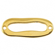 Ciondoli di metallo DQ distanziatore ovale oro (privo di nichel)