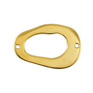 Ciondoli di metallo DQ distanziatore ovale oro (privo di nichel)
