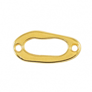 Ciondoli di metallo DQ distanziatore ovale oro (privo di nichel)