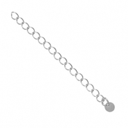 Componenti di metallo DQ allungatrice moneta 4mm argento antico (privo di nichel)