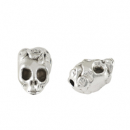 Perline di metallo DQ cranio argento antico (privo di nichel)