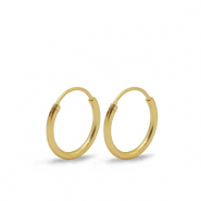 Componenti di metallo DQ Orecchini a cerchio 15mm oro (privo di nichel)