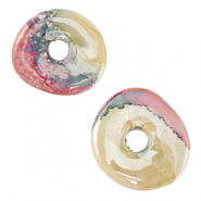 Perline di ceramica greca DQ donut multicolore